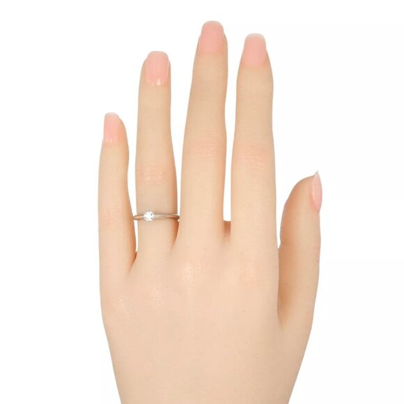 TIFFANY&Co. Solitaire Ring 0.21ct VS1/I/3EX Pt950Platinum/diamond #4.5(US ... - Picture 2 of 10